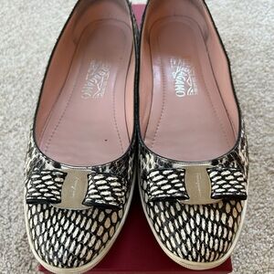 Ferragamo Rufina Snakeskin Sneaker Flats